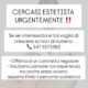Cercasi urgentemente estetista